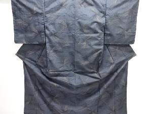 抽象模様織り出し手織り紬着物